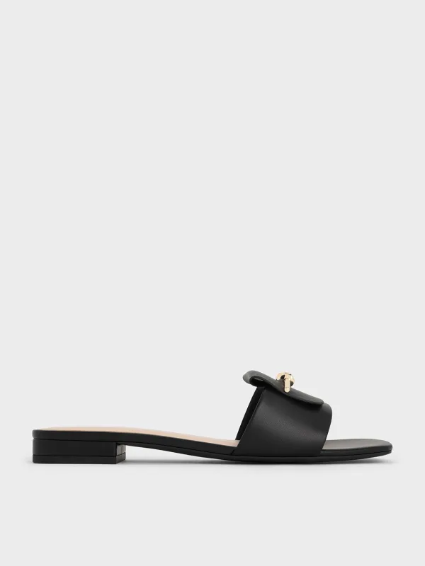 Charles & Keith - Knotted Accent Slide Sandals sold by Charles & Keith