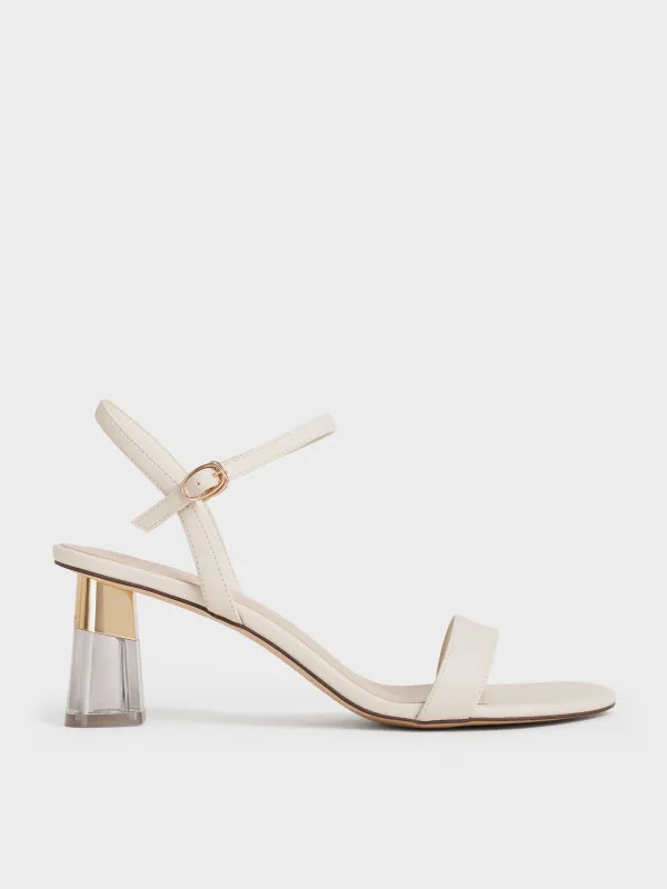 Charles & Keith - Oleana Clear Trapeze Heel Sandals sold by Charles & Keith