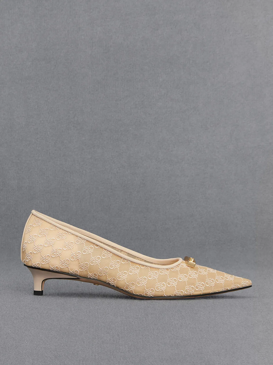 Charles & Keith - Christie Mesh Kitten-Heel Pumps sold by Charles & Keith