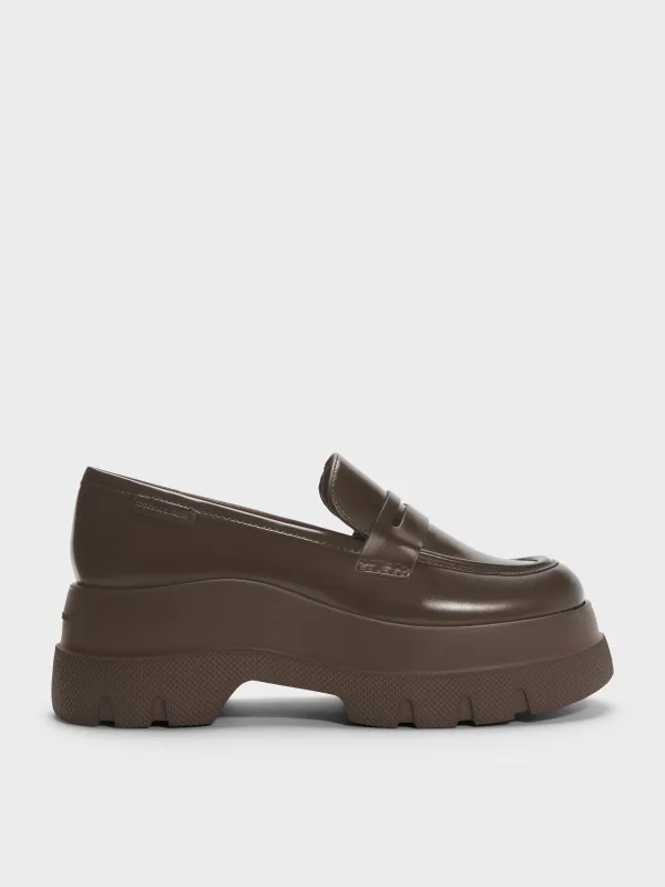 Charles & Keith - Leoi Platform Penny Loafers sold by Charles & Keith