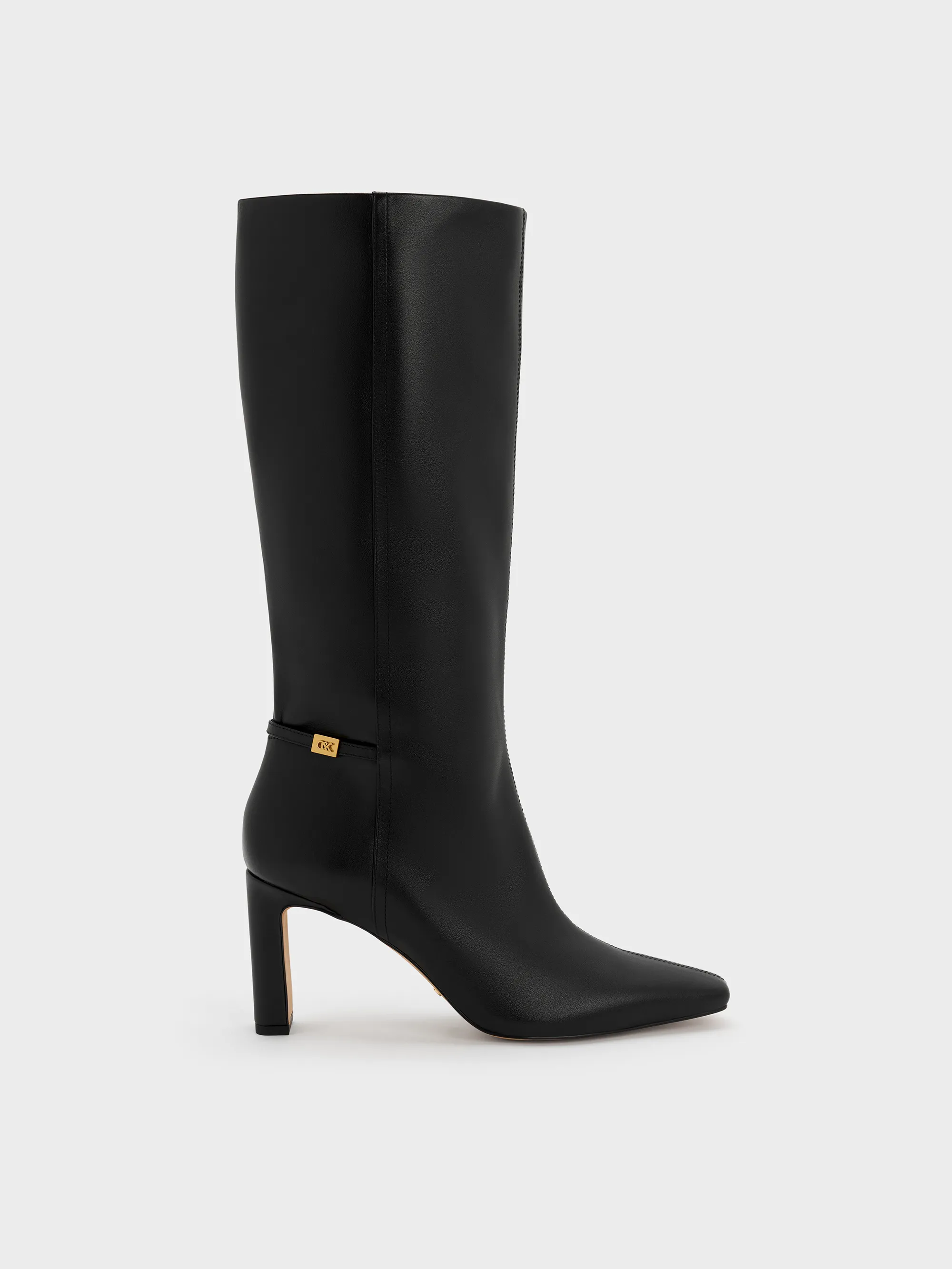Charles & Keith - Georgina Leather Knee-High Boots sold by Charles & Keith