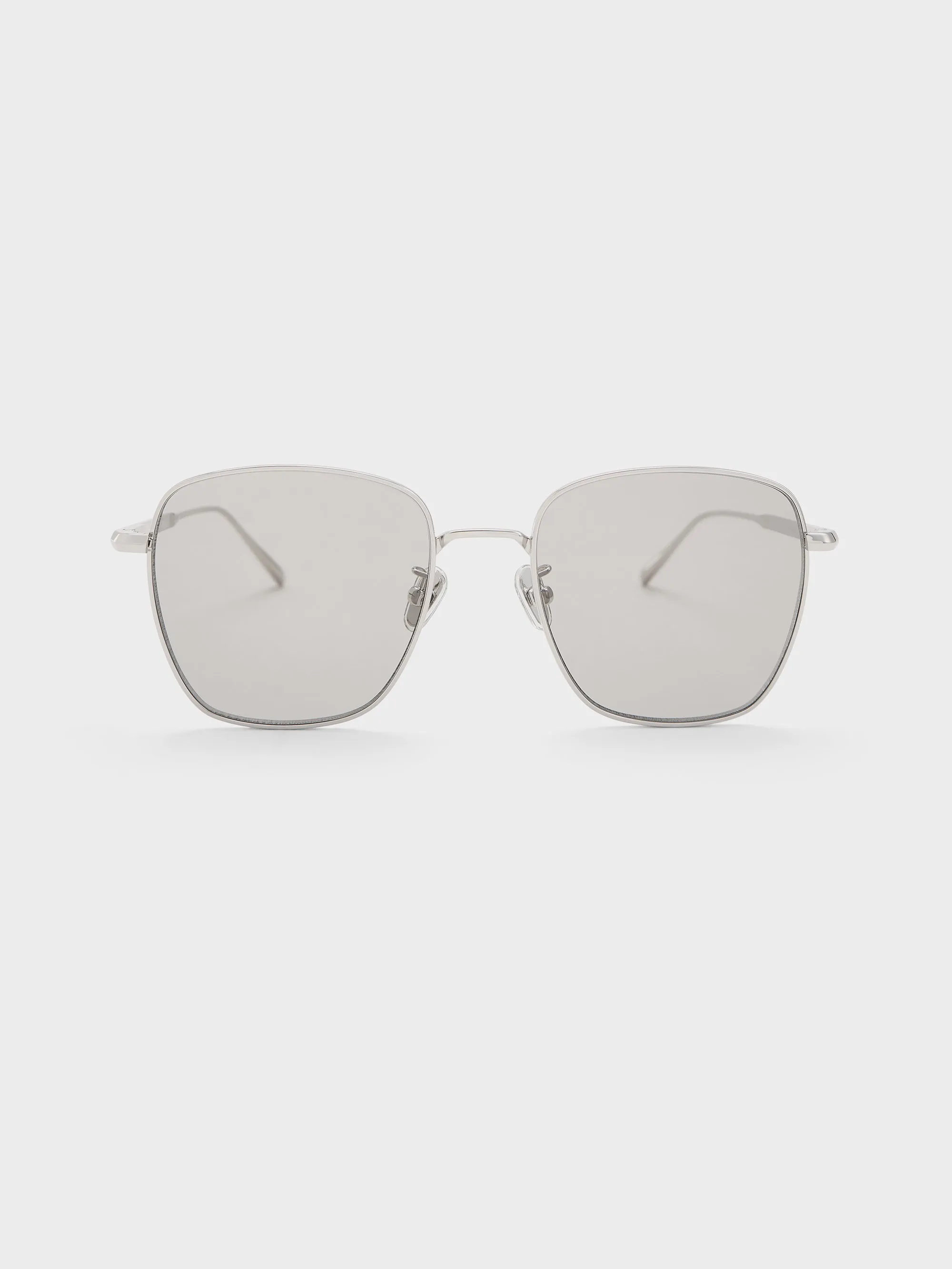 Charles & Keith - Delta Metallic-Rim Square Sunglasses sold by Charles & Keith