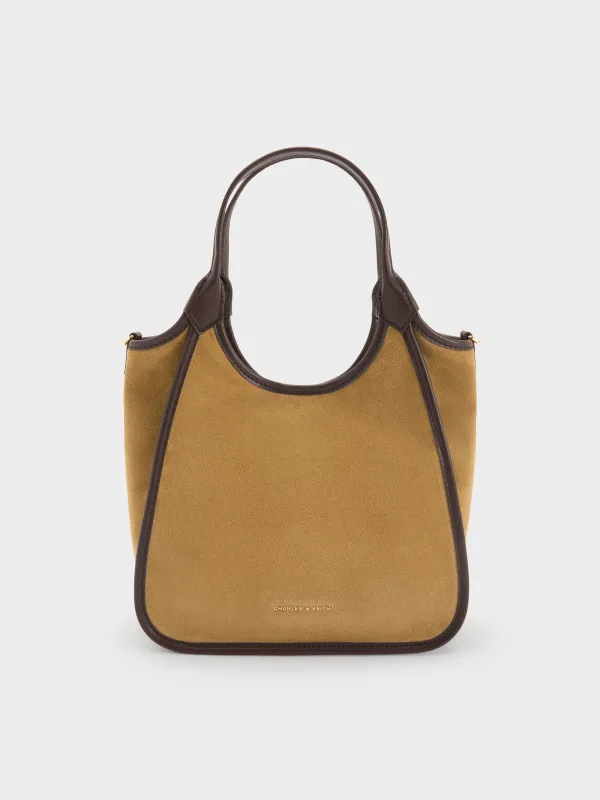 Charles & Keith - Mini Sianna Contrast-Trim Tote Bag sold by Charles & Keith