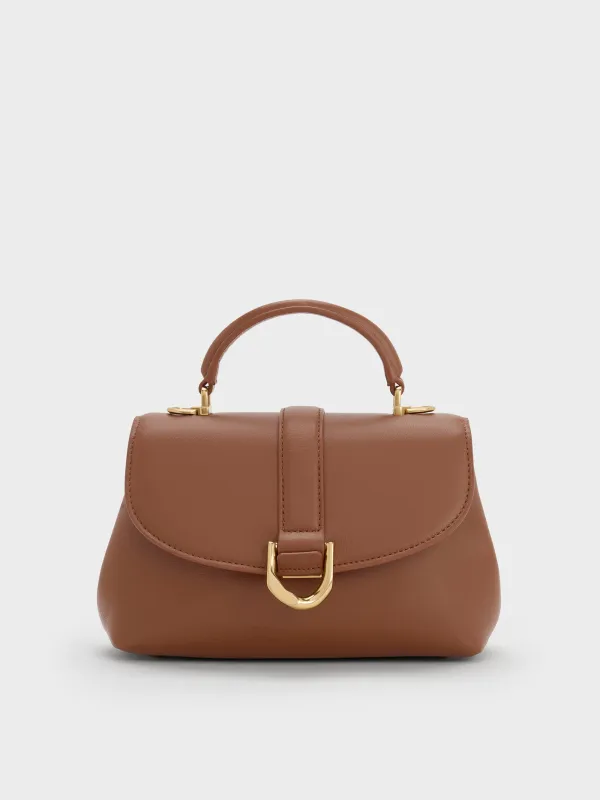 Charles & Keith - Gabine Leather Top Handle Bag sold by Charles & Keith
