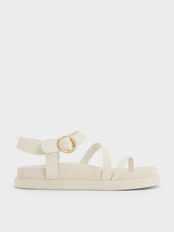 Charles & Keith - Buckled Ankle-Strap Strappy Sandals sold by Charles & Keith