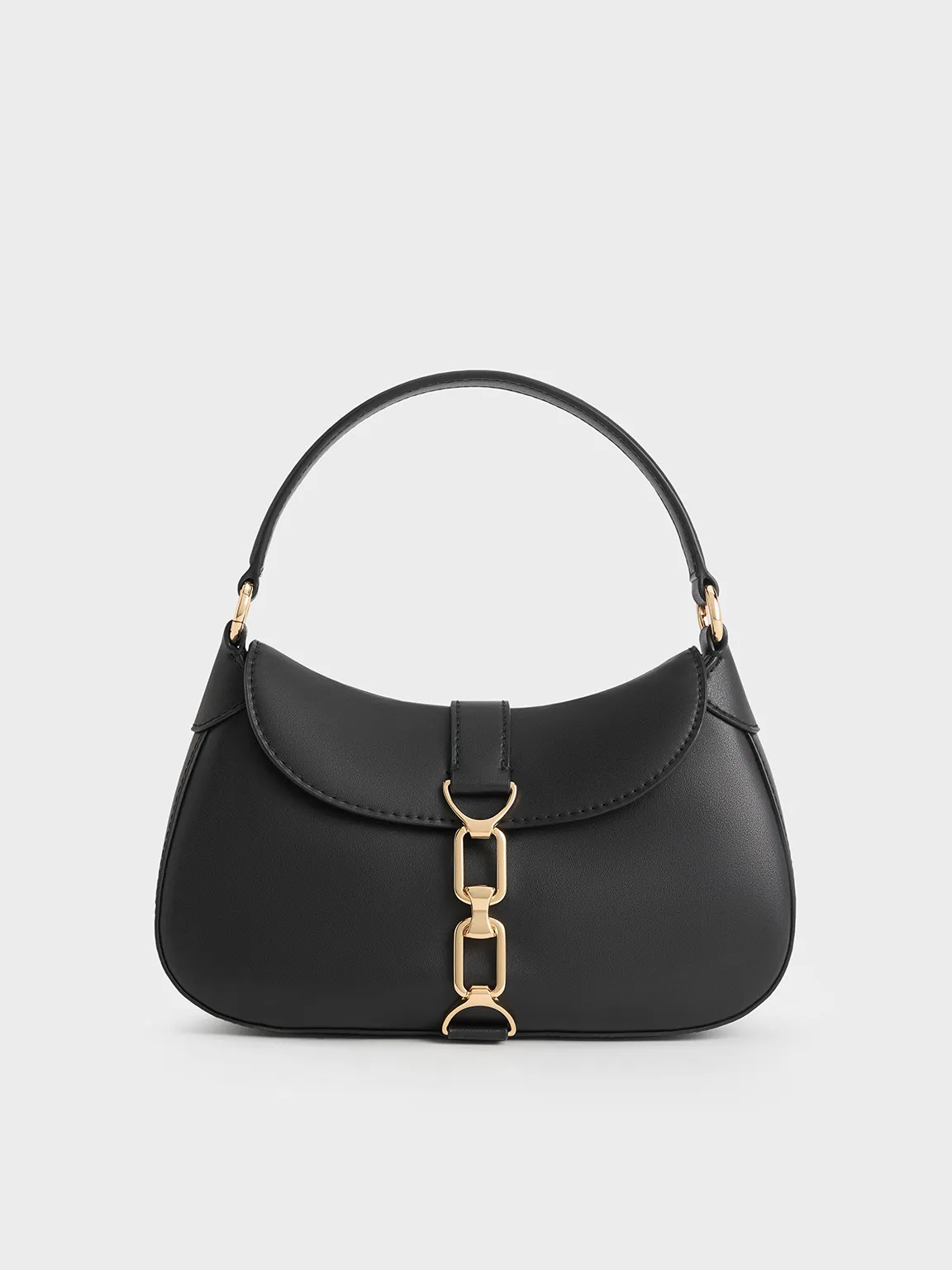 Charles & Keith - Agatha Chain-Accent Hobo Bag sold by Charles & Keith