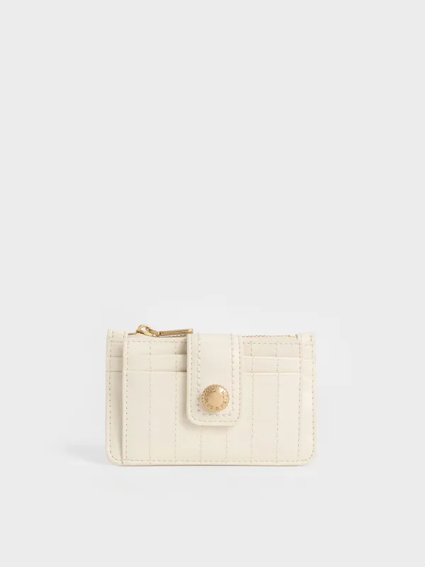 Charles & Keith - Donna Crinkle-Effect Panelled Card Holder sold by Charles & Keith