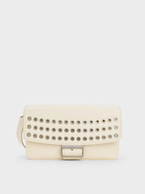 Charles & Keith - Liv Grommet Chain-Handle Shoulder Bag sold by Charles & Keith