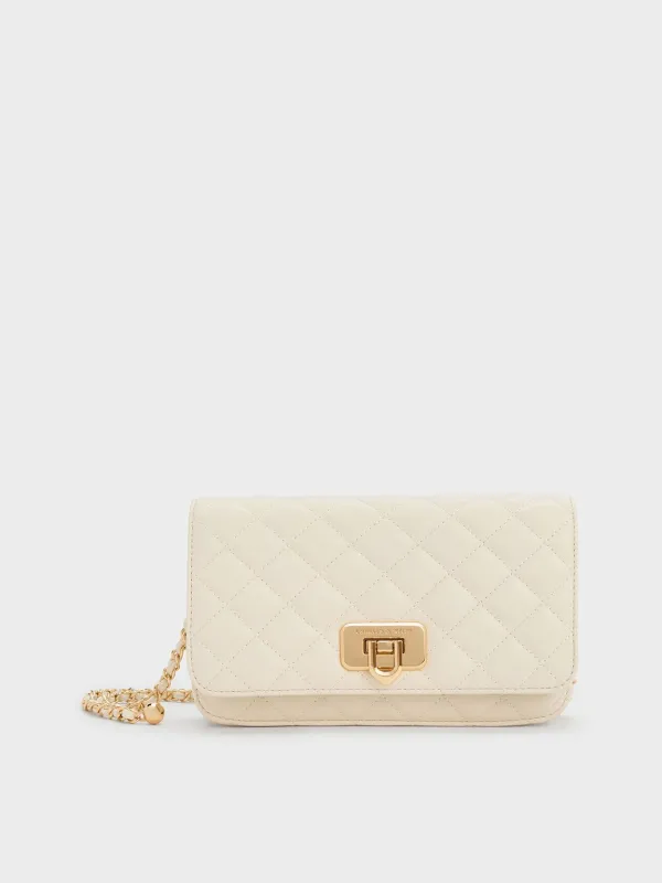 Charles & Keith - Cressida Quilted Push-Lock Clutch made by Charles & Keith