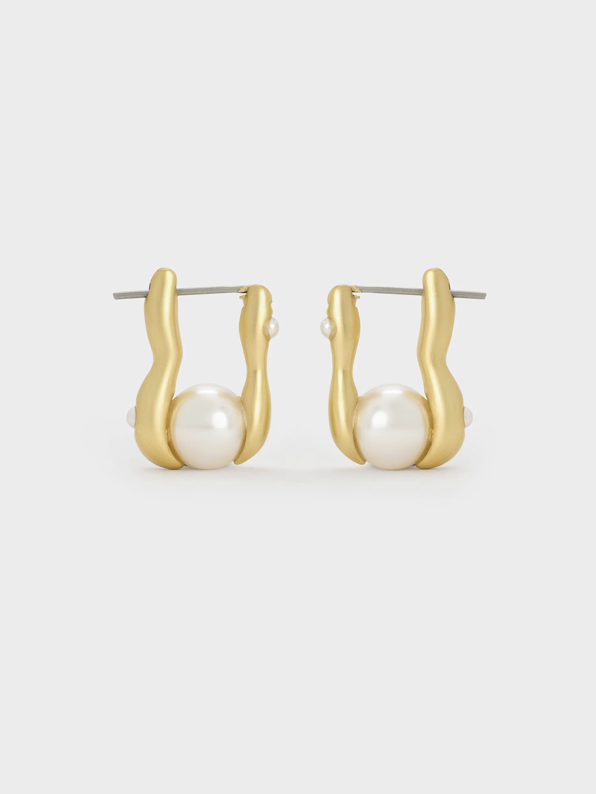 Charles & Keith - Corrine Pearl Sculptural Drop Earrings sold by Charles & Keith