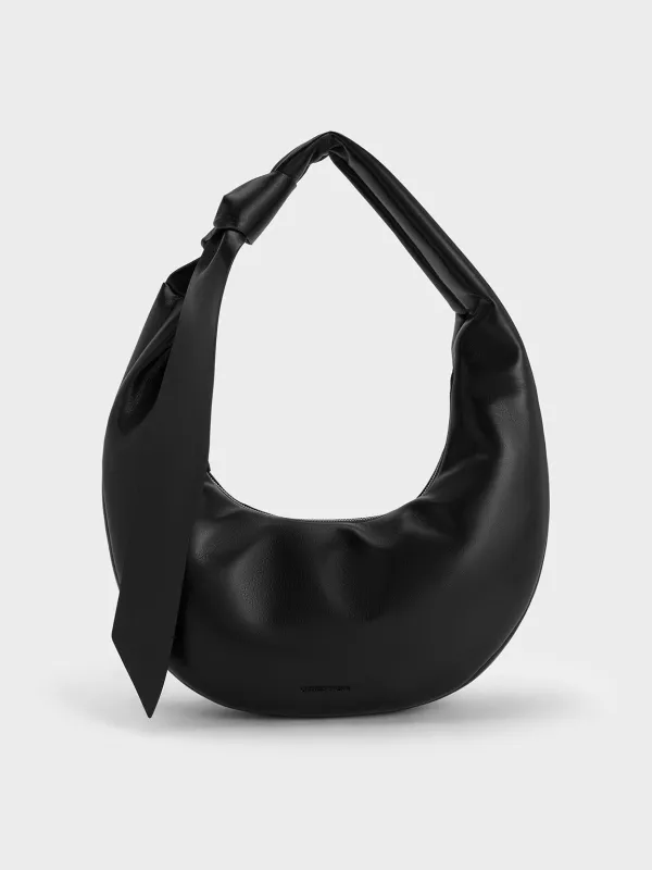 Charles & Keith - Toni Knotted Crescent Hobo Bag sold by Charles & Keith