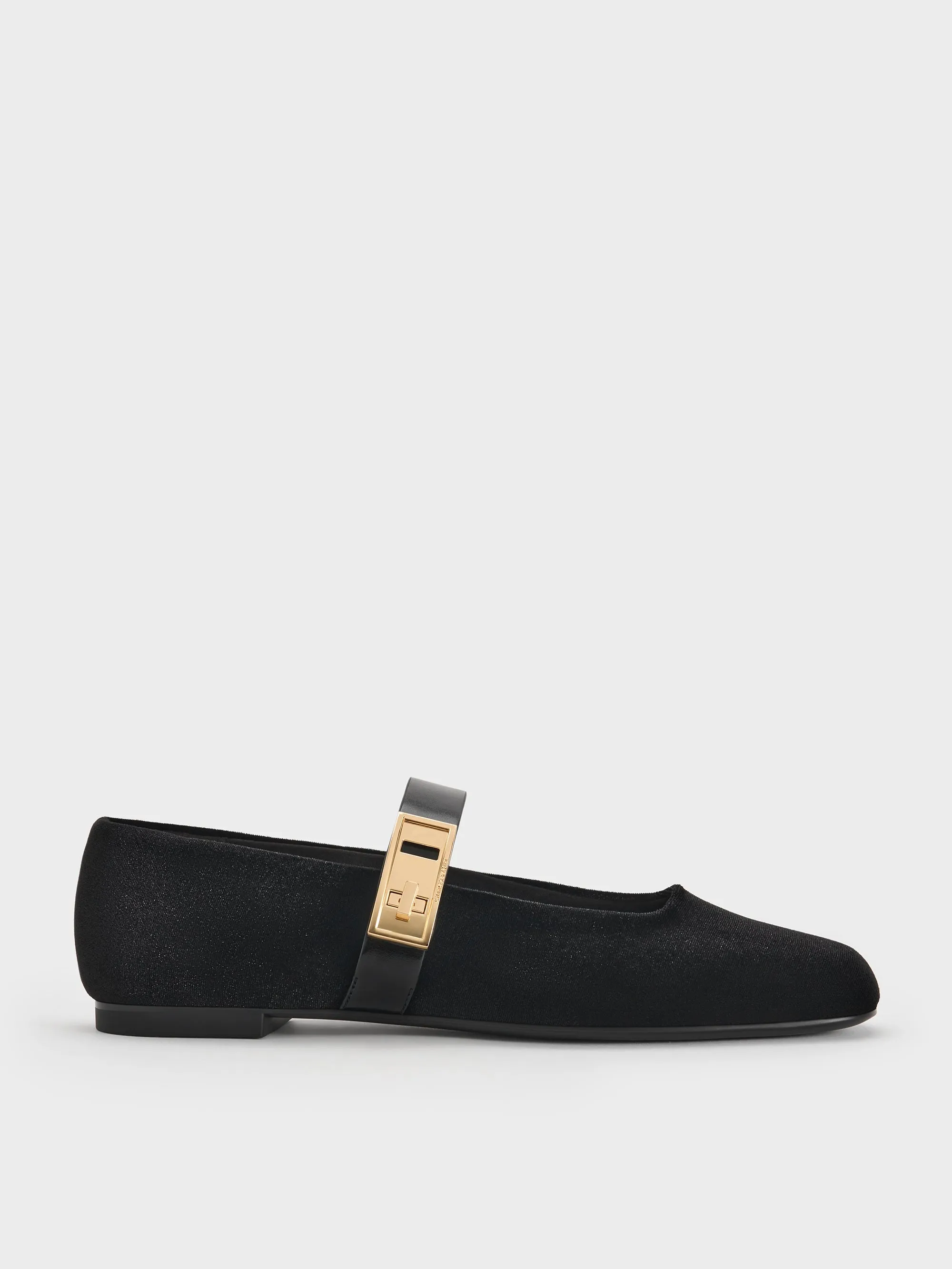 Charles & Keith - Lando Velvet Mary Jane Flats sold by Charles & Keith