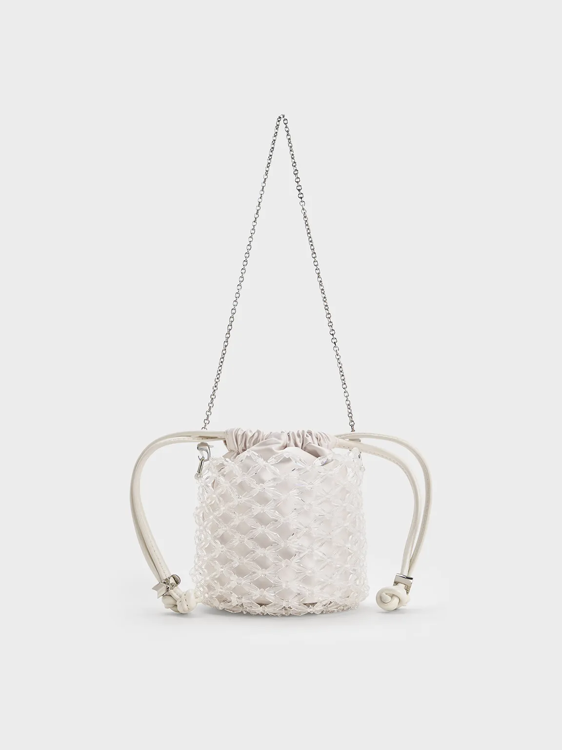 Charles & Keith - Beaded Chain-Handle Bucket Bag sold by Charles & Keith