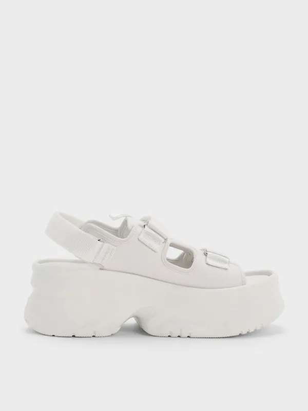 Charles & Keith - Elastane Flatform Sports Sandals sold by Charles & Keith