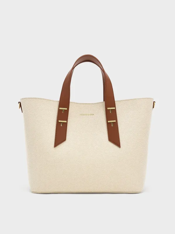 Charles & Keith - Shania Canvas Tote Bag sold by Charles & Keith