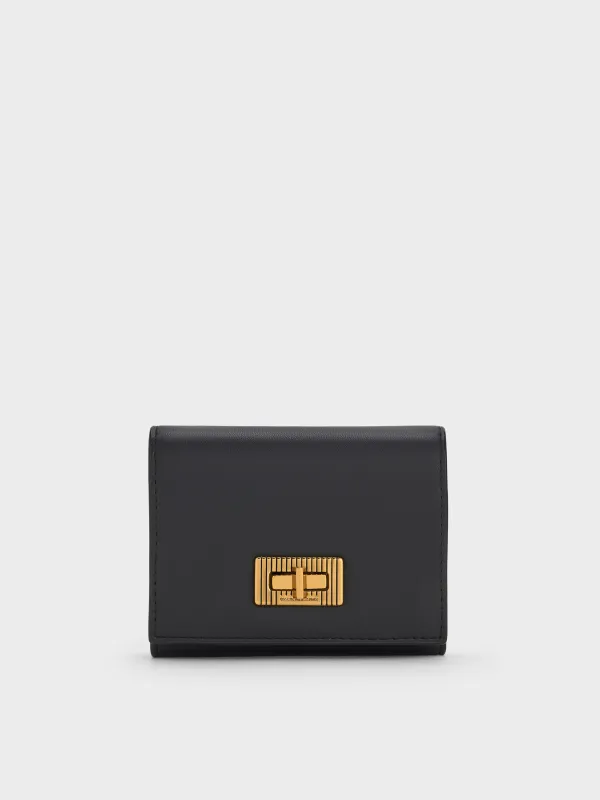 Charles & Keith - Edna Turn-Lock Knotted-Strap Wallet sold by Charles & Keith