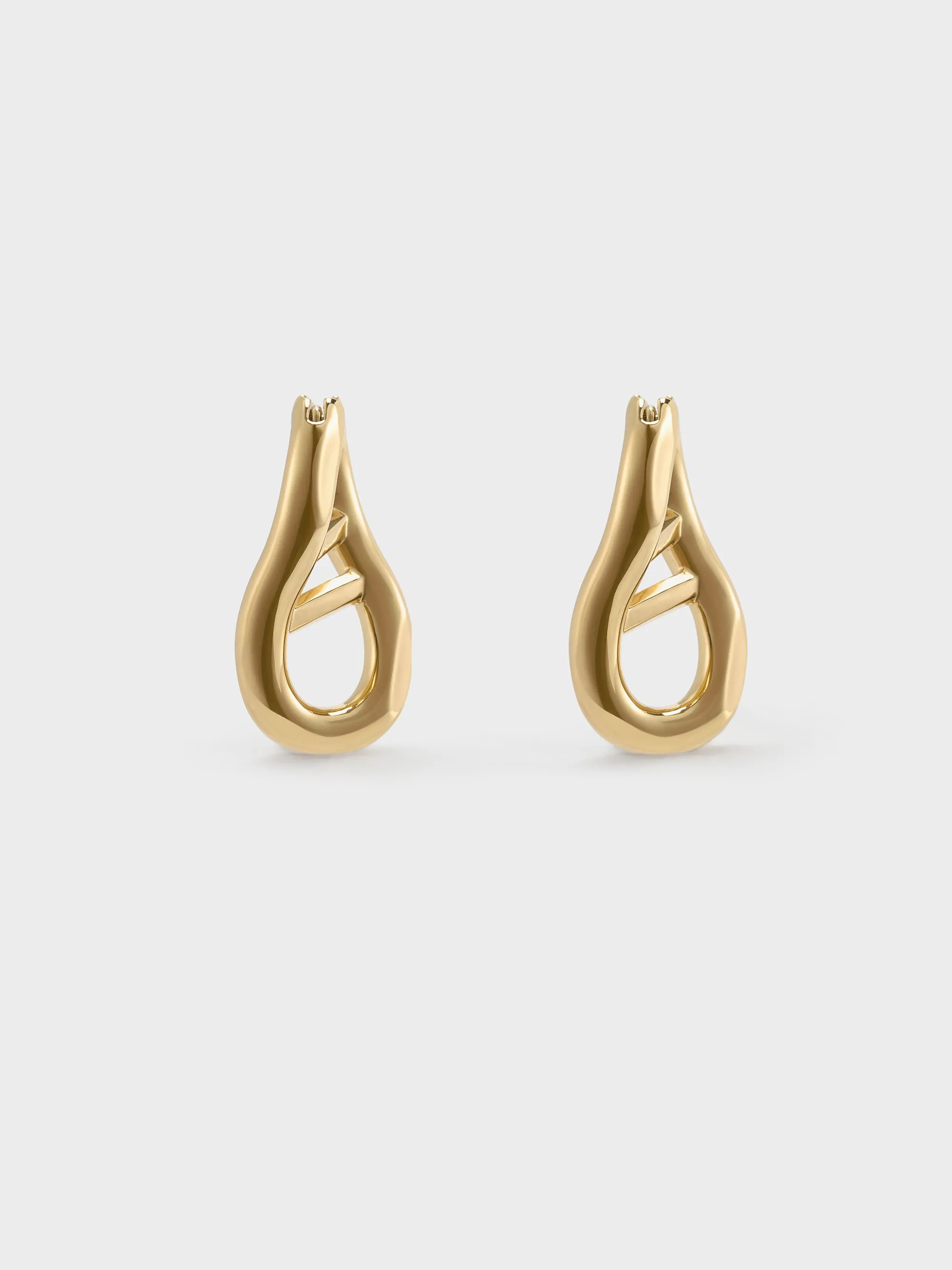 CHARLES & KEITH - Nyra Sculptural Drop Earrings sold by Charles & Keith