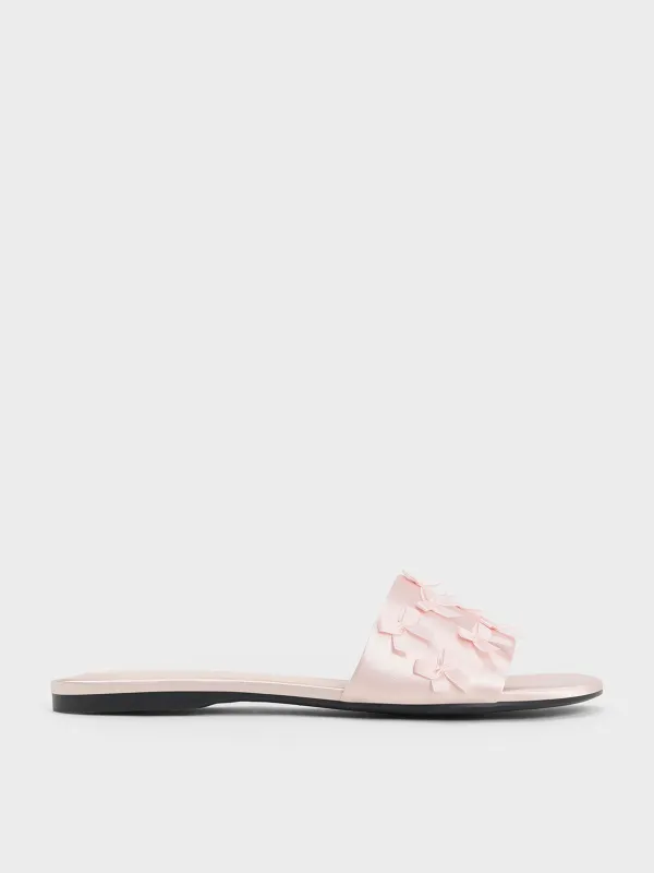 Charles & Keith - Satin Bow Slide Sandals sold by Charles & Keith