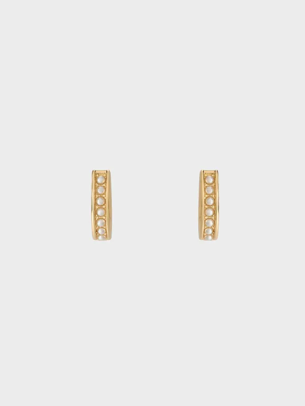 Charles & Keith - Maeve Pearl-Embellished Hoop Earrings sold by Charles & Keith