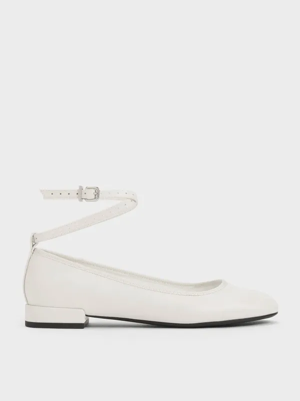 Charles & Keith - Ankle-Strap Ballet Flats sold by Charles & Keith