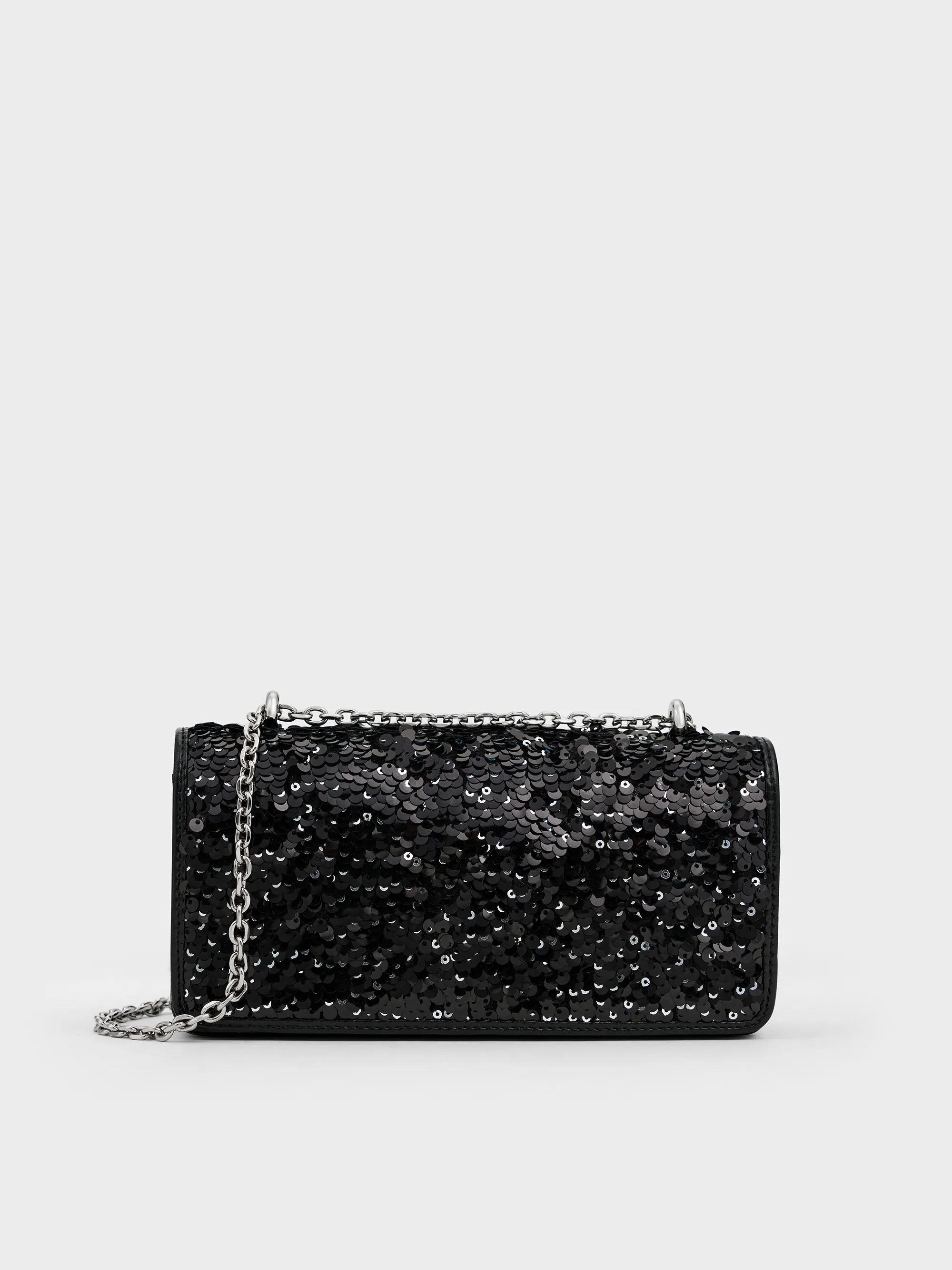 Charles & Keith - Paffuto Sequinned Wallet On Chain sold by Charles & Keith