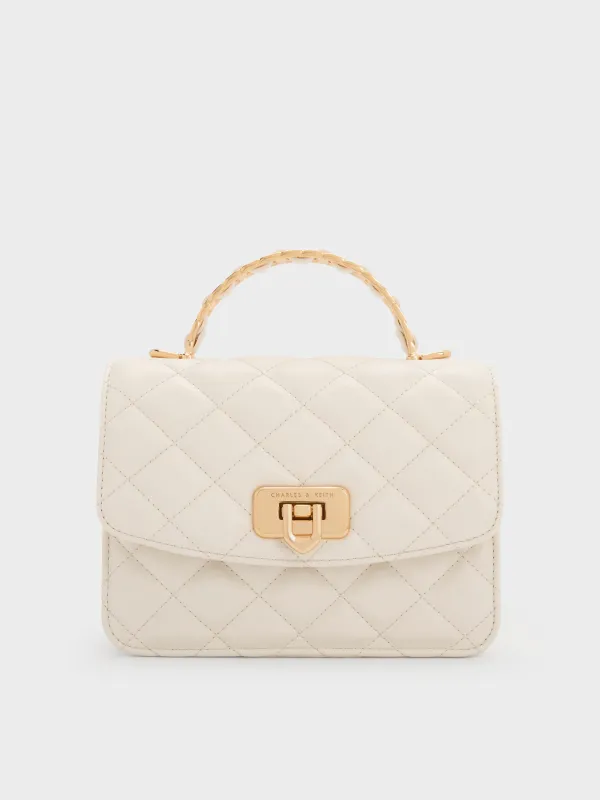Charles & Keith - Cressida Quilted Top Handle Bag sold by Charles & Keith