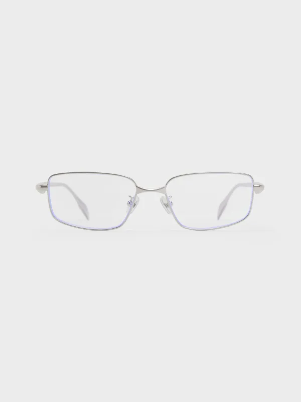 Charles & Keith - Celestia Metal-Rim Rectangular Clear Sunglasses sold by Charles & Keith