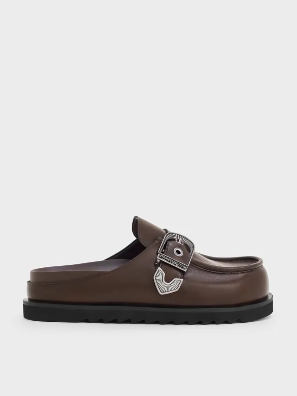 Charles & Keith - Kirke Buckle-Strap Flatform Mules sold by Charles & Keith