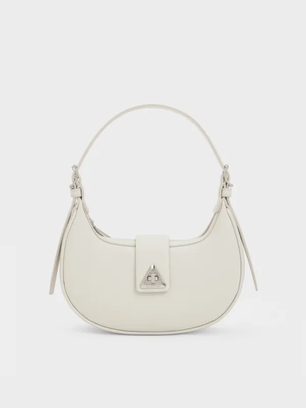 Charles & Keith - Trice Metallic-Accent Belted Shoulder Bag sold by Charles & Keith