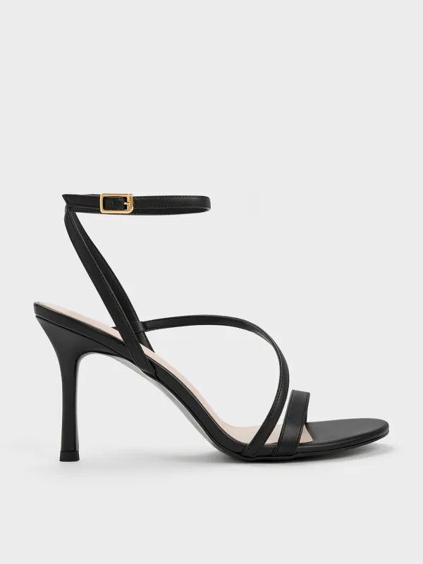 Charles & Keith - Asymmetric Strappy Heeled Sandals sold by Charles & Keith