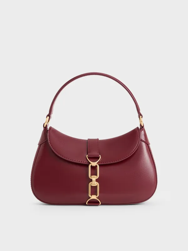 Charles & Keith - Agatha Chain-Accent Hobo Bag made by Charles & Keith