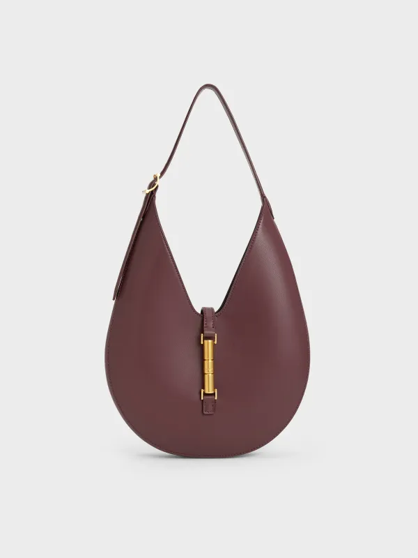Charles & Keith - Cesia Metallic-Accent Hobo Bag made by Charles & Keith