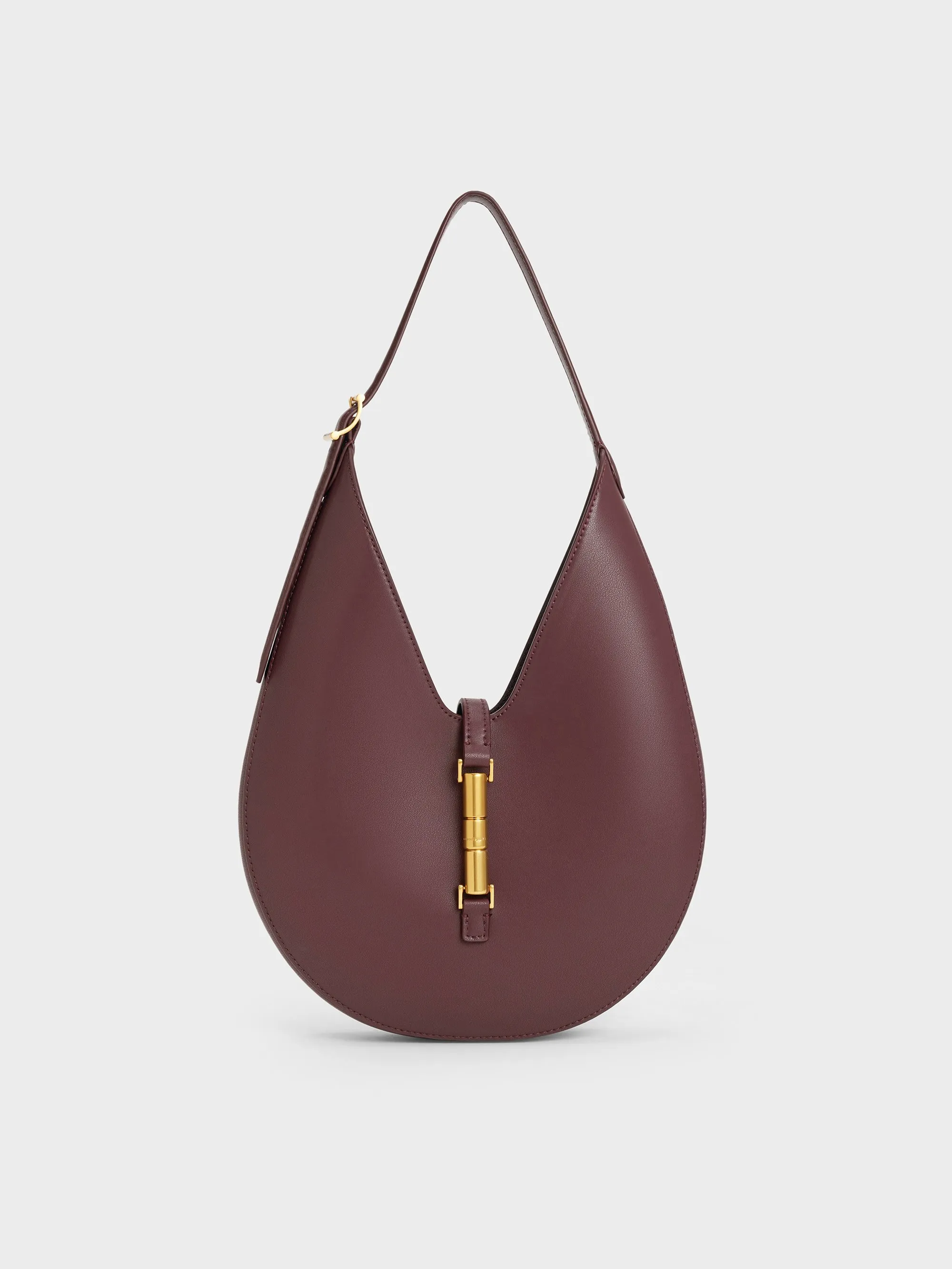 Charles & Keith - Cesia Metallic-Accent Hobo Bag sold by Charles & Keith