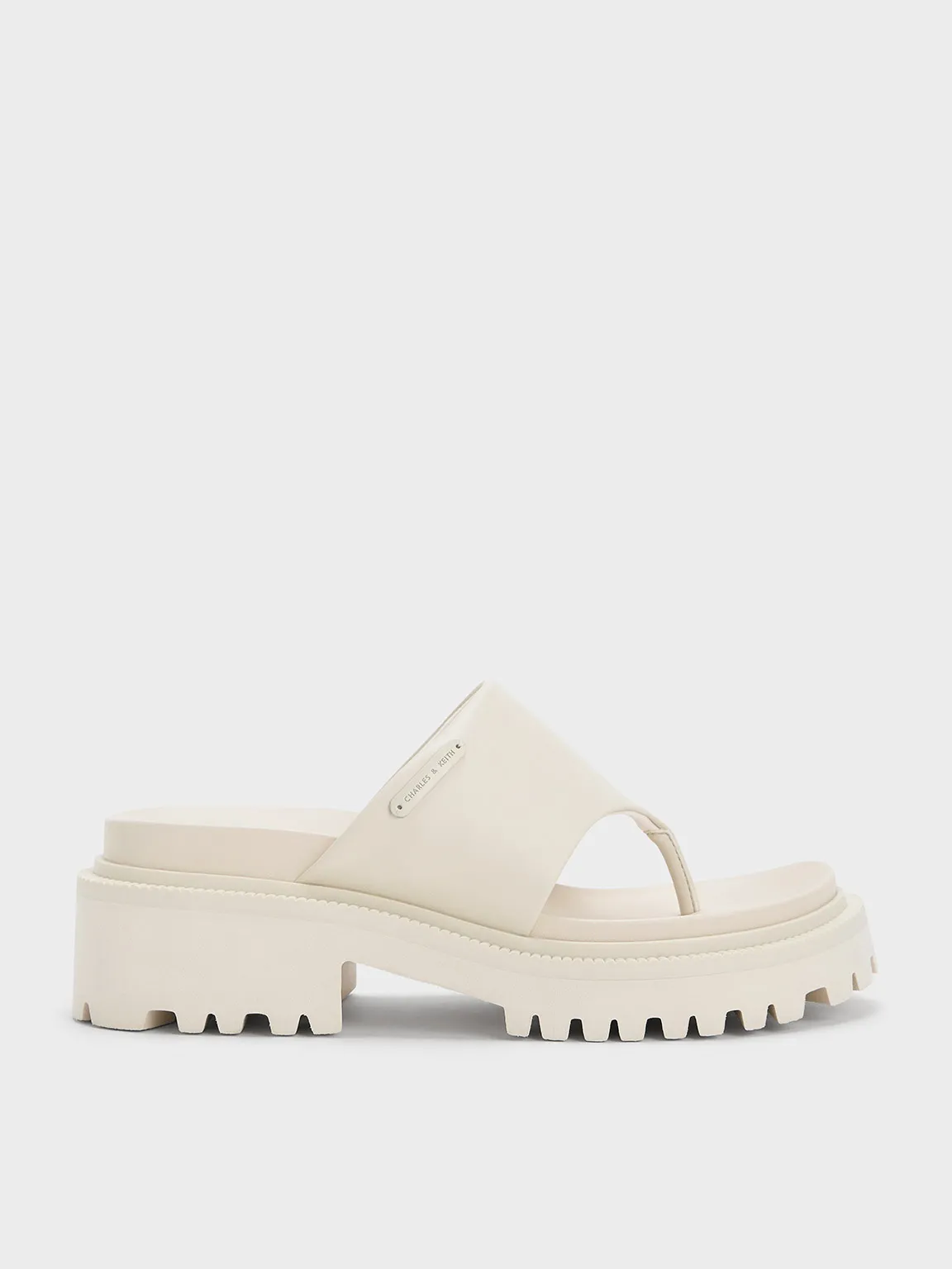 Charles & Keith - Padded Ridged-Sole Thong Sandals sold by Charles & Keith