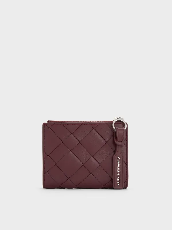 Charles & Keith - Ivette Woven Top-Zip Small Wallet made by Charles & Keith
