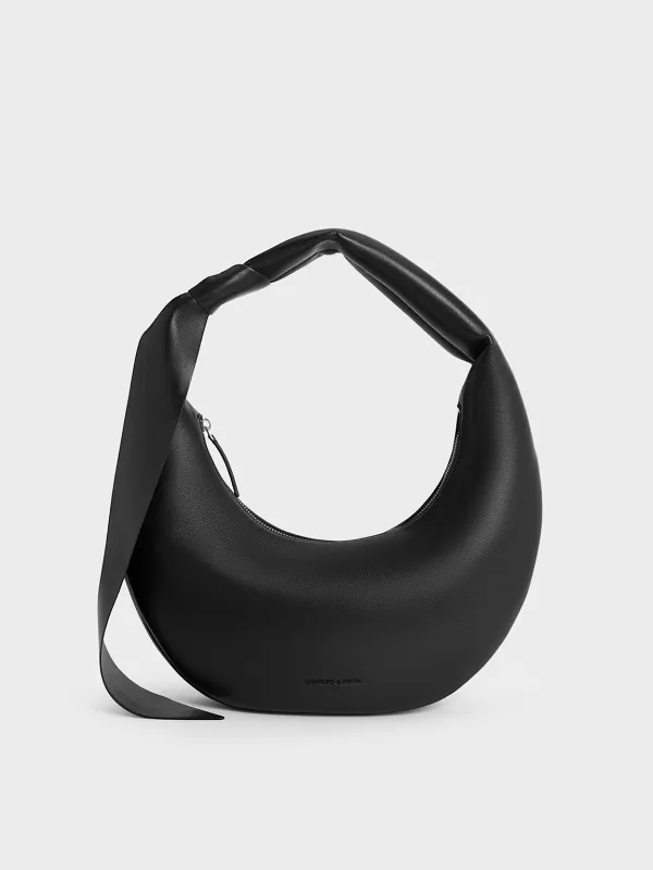 Charles & Keith - Mini Toni Knotted Crescent Hobo Bag sold by Charles & Keith