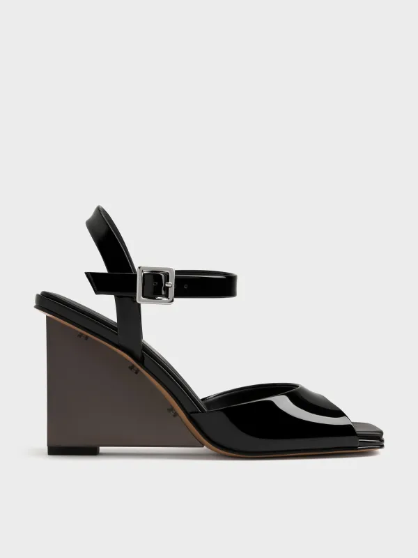 Charles & Keith - Patent Translucent-Heel Wedges sold by Charles & Keith