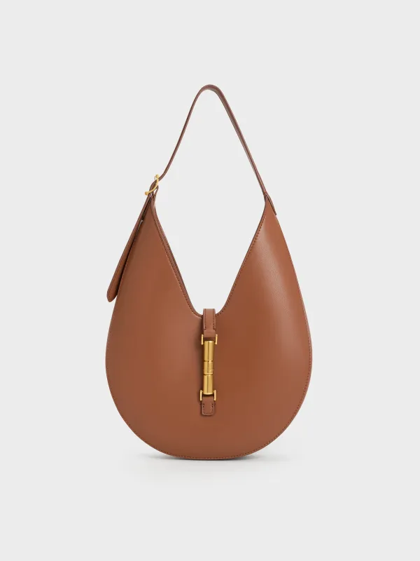 Charles & Keith - Cesia Metallic-Accent Hobo Bag made by Charles & Keith