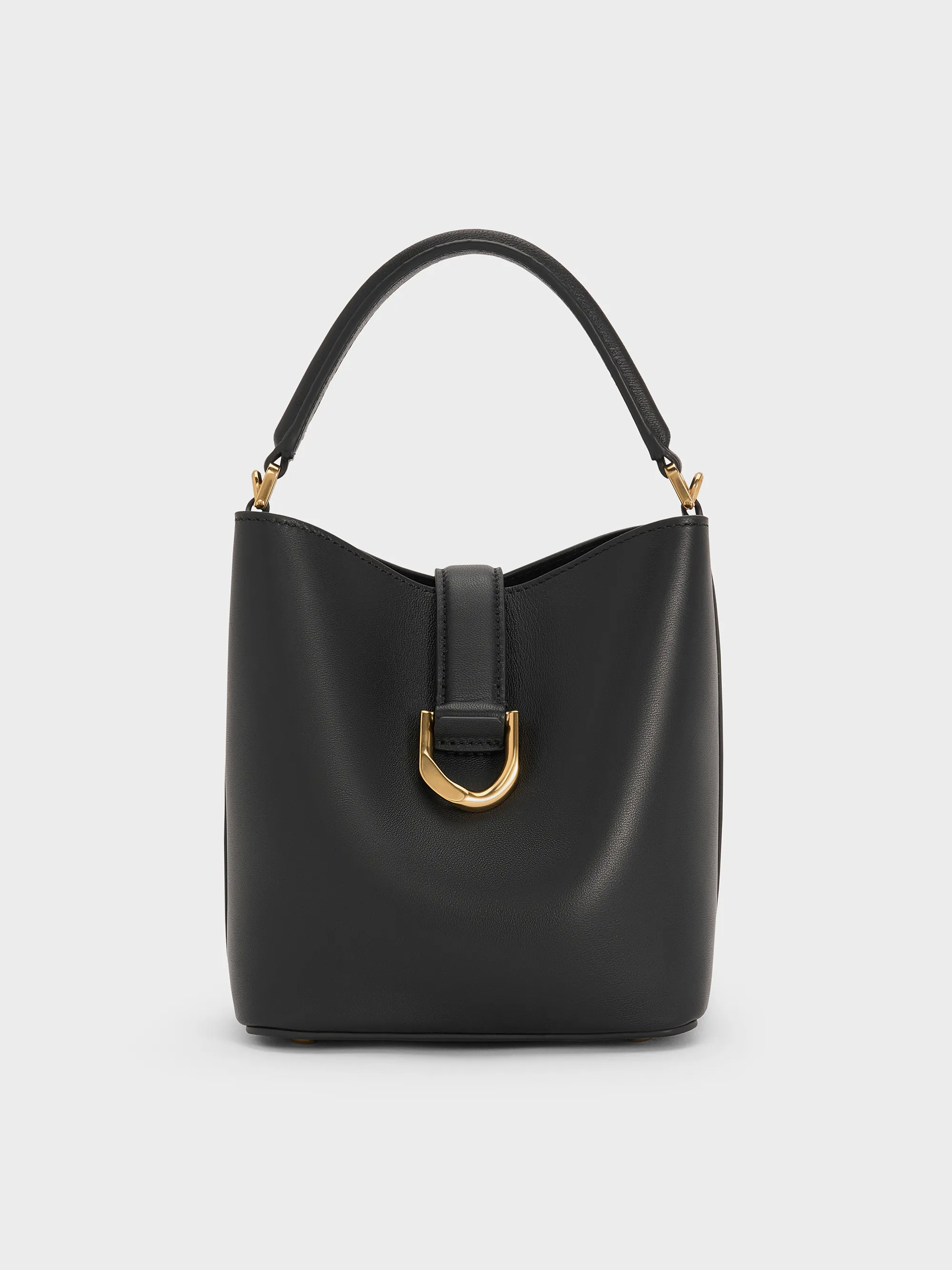 Charles & Keith - Gabine Leather Belted Top-Handle Bucket Bag sold by Charles & Keith
