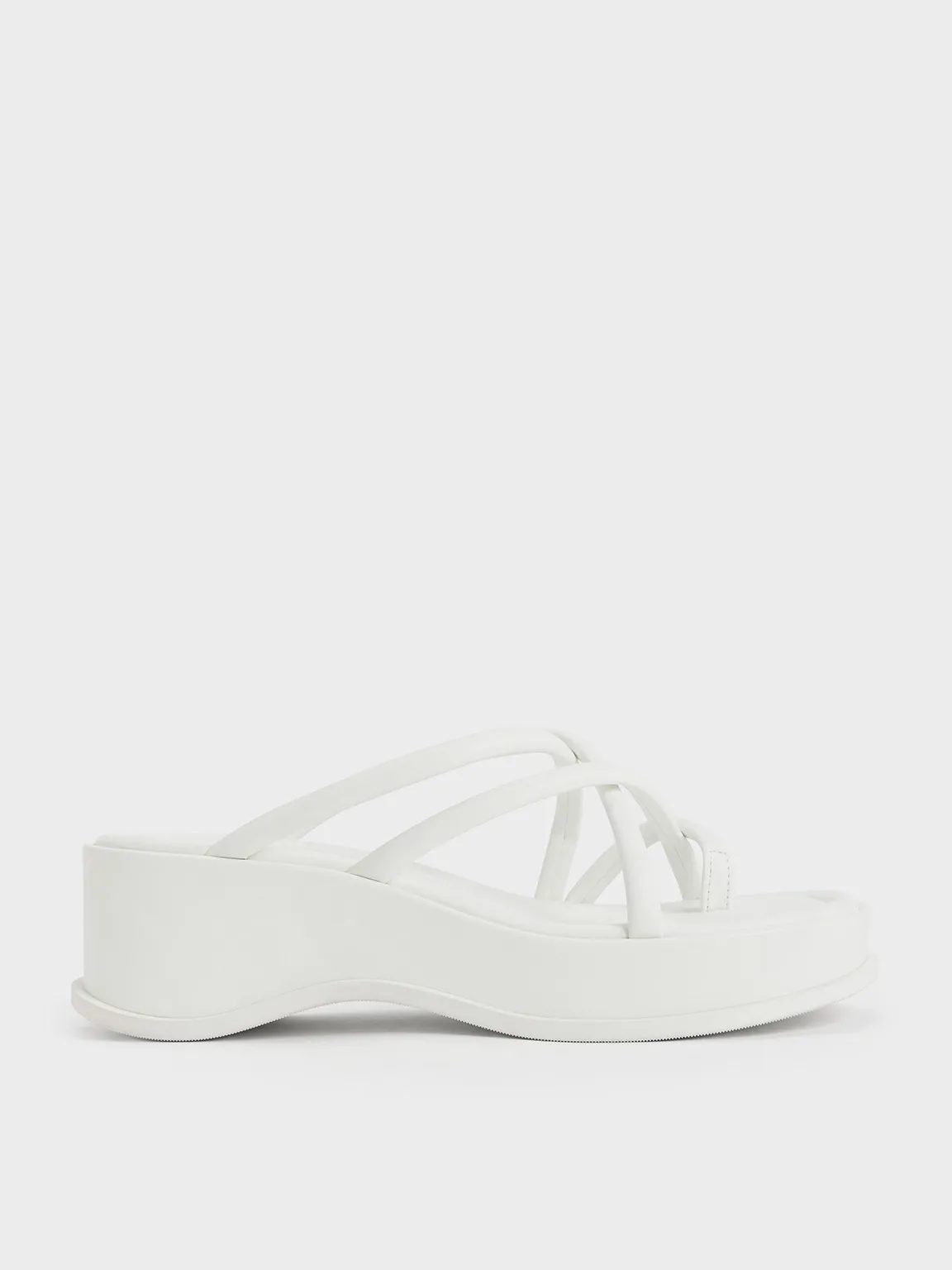 Charles & Keith - Strappy Tubular Wedge Sandals sold by Charles & Keith