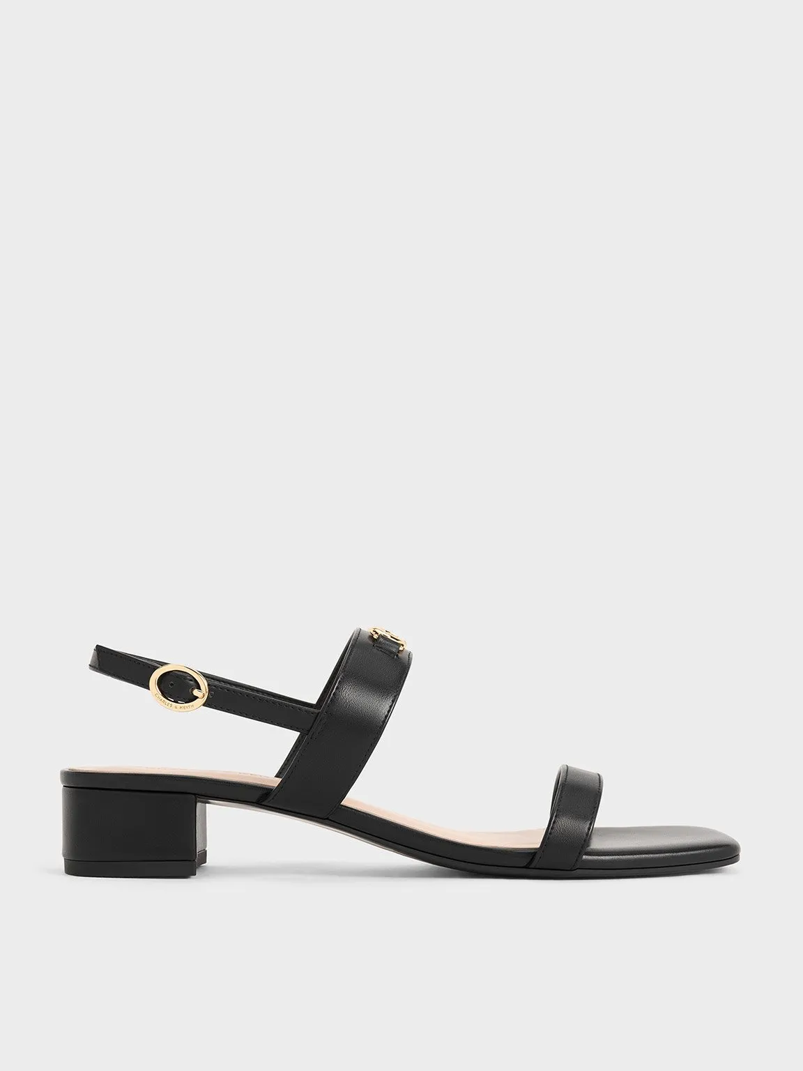 Charles & Keith - Trifina Metallic-Accent Slingback Sandals sold by Charles & Keith