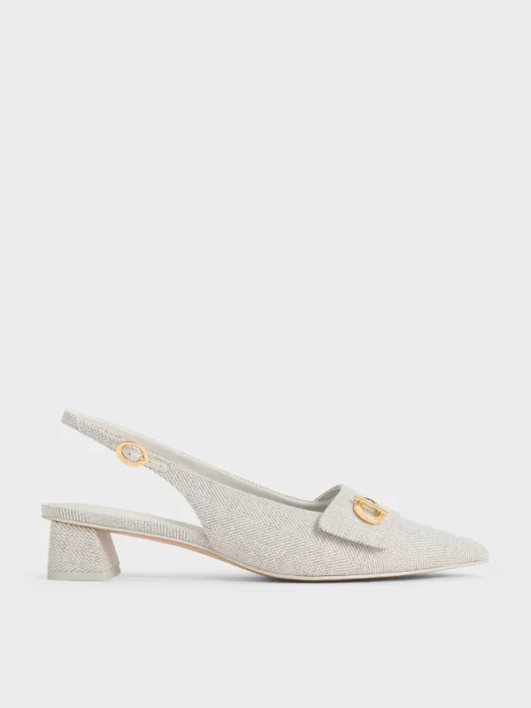 Charles & Keith - Marley Tweed Slingback Pumps sold by Charles & Keith