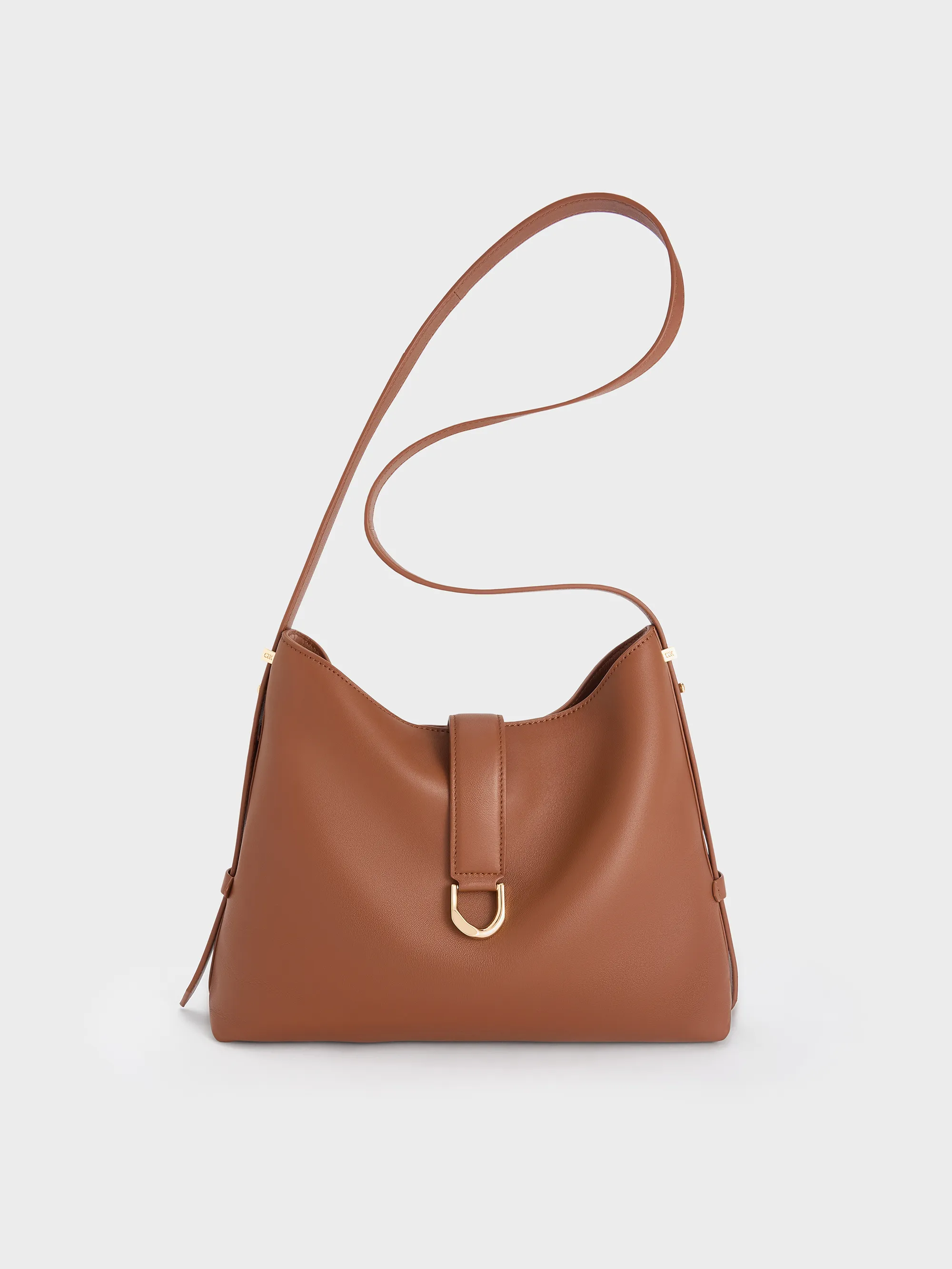 Charles & Keith - Gabine Leather Belted Hobo Bag sold by Charles & Keith