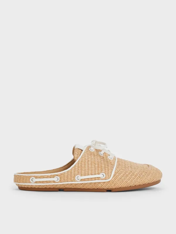 Charles & Keith - Jude Raffia Slip-On Boat Shoes sold by Charles & Keith