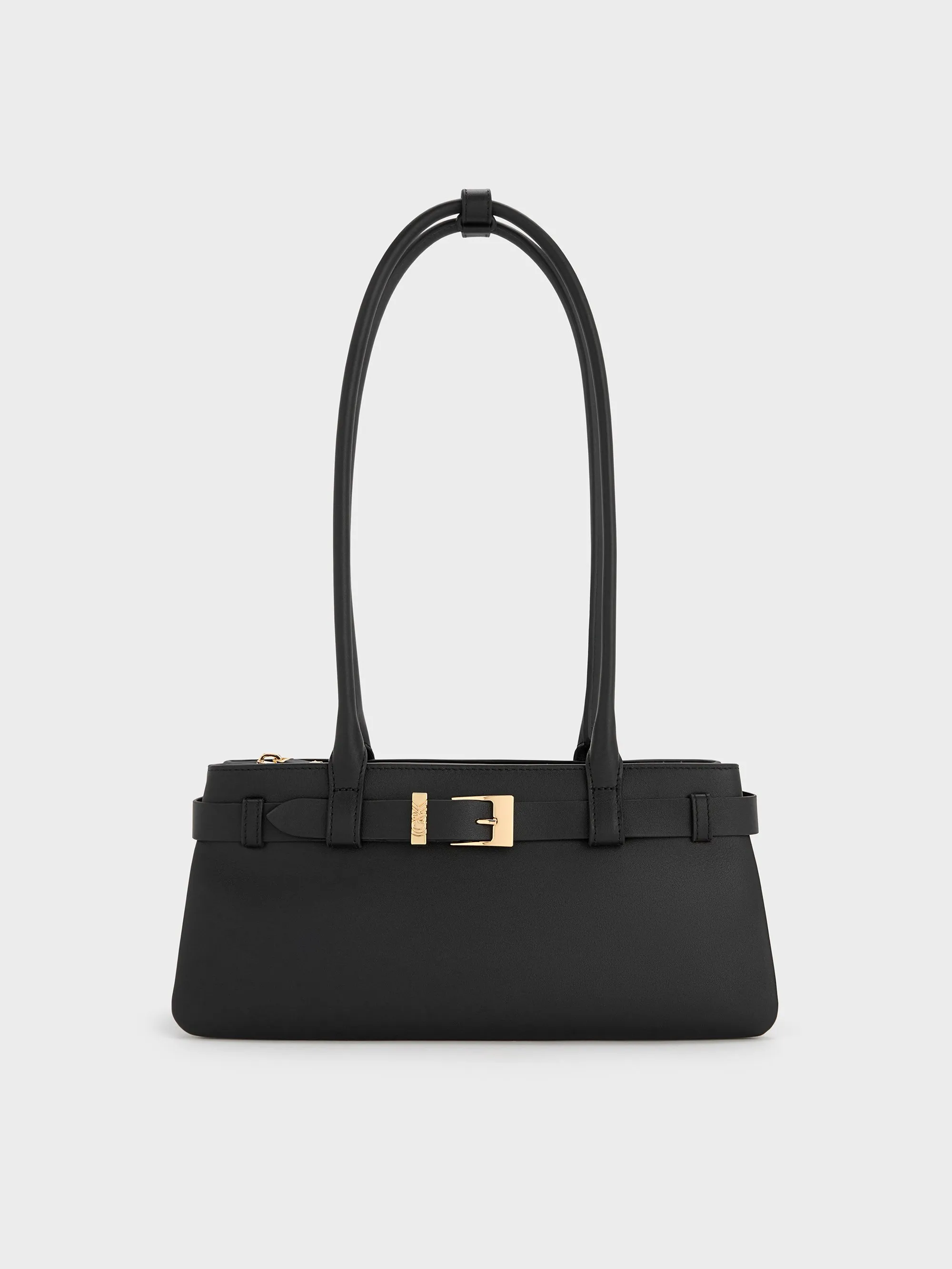 Charles & Keith - Jody Genuine Leather Belted Shoulder Bag sold by Charles & Keith