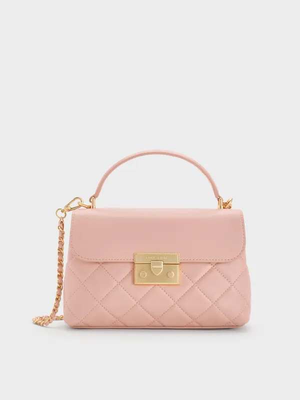Charles & Keith - Alva Quilted Top Handle Bag sold by Charles & Keith