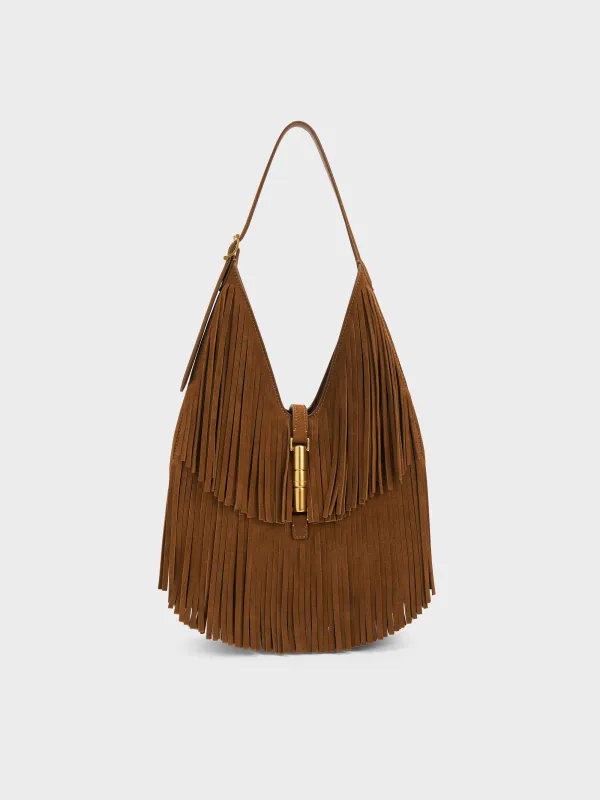 Charles & Keith - Cesia Fringed Hobo Bag made by Charles & Keith