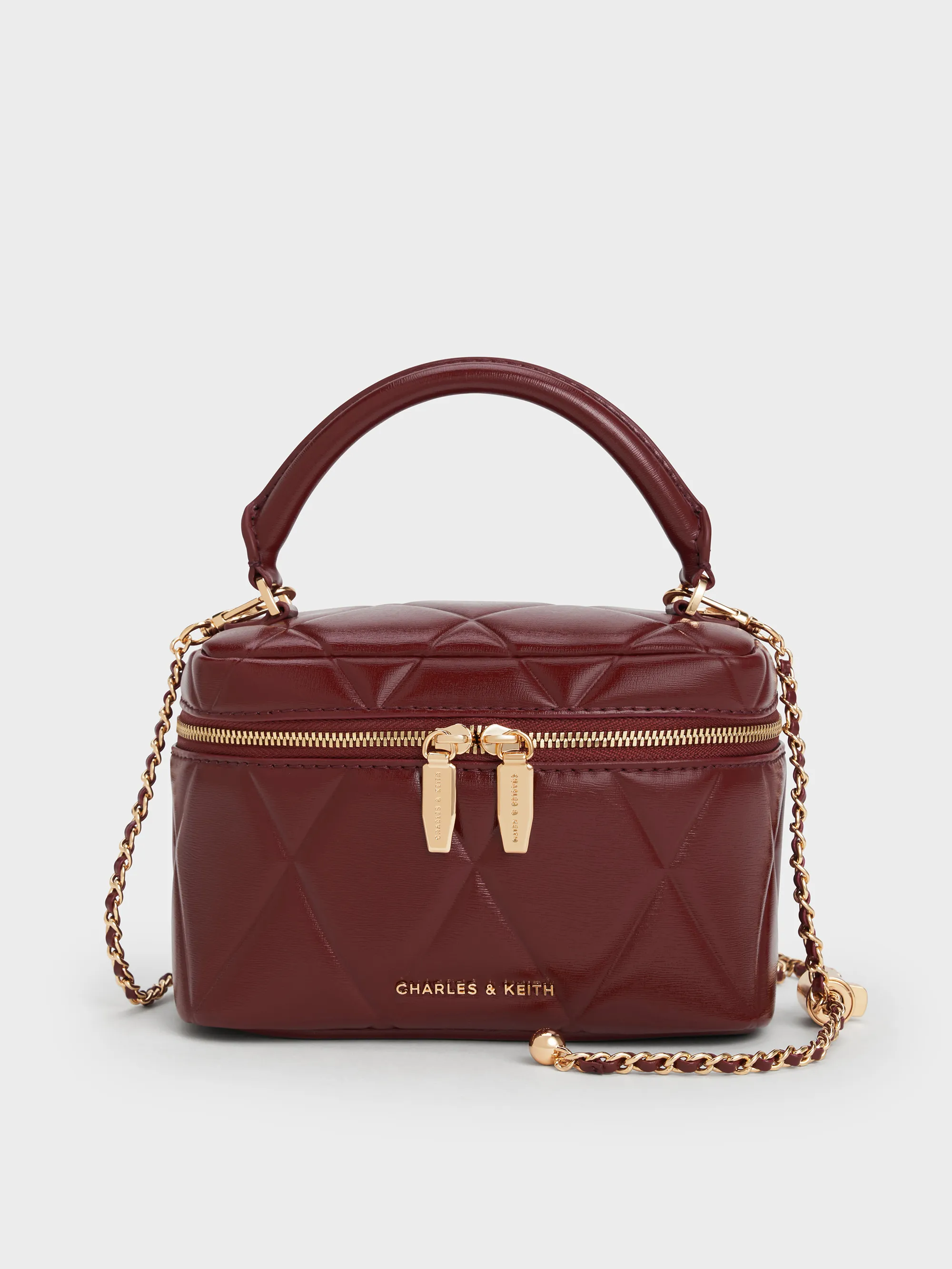 Charles & Keith - Arwen Quilted Top Handle Vanity Bag sold by Charles & Keith