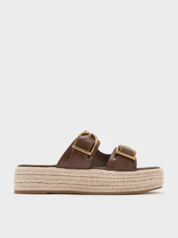 Charles & Keith - Double-Strap Espadrille Flatform Sandals sold by Charles & Keith