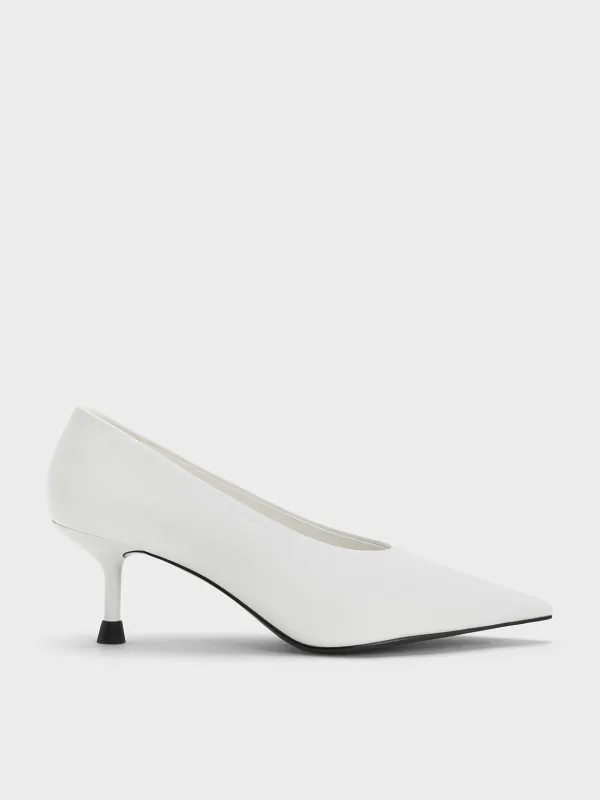 Charles & Keith - Pointed-Toe Kitten-Heel Pumps sold by Charles & Keith